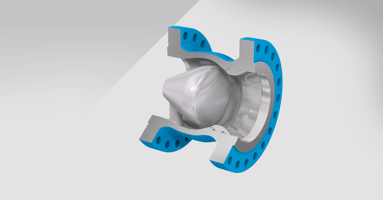 Axial check valve
